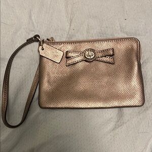 Metallic Wristlet Clutch
